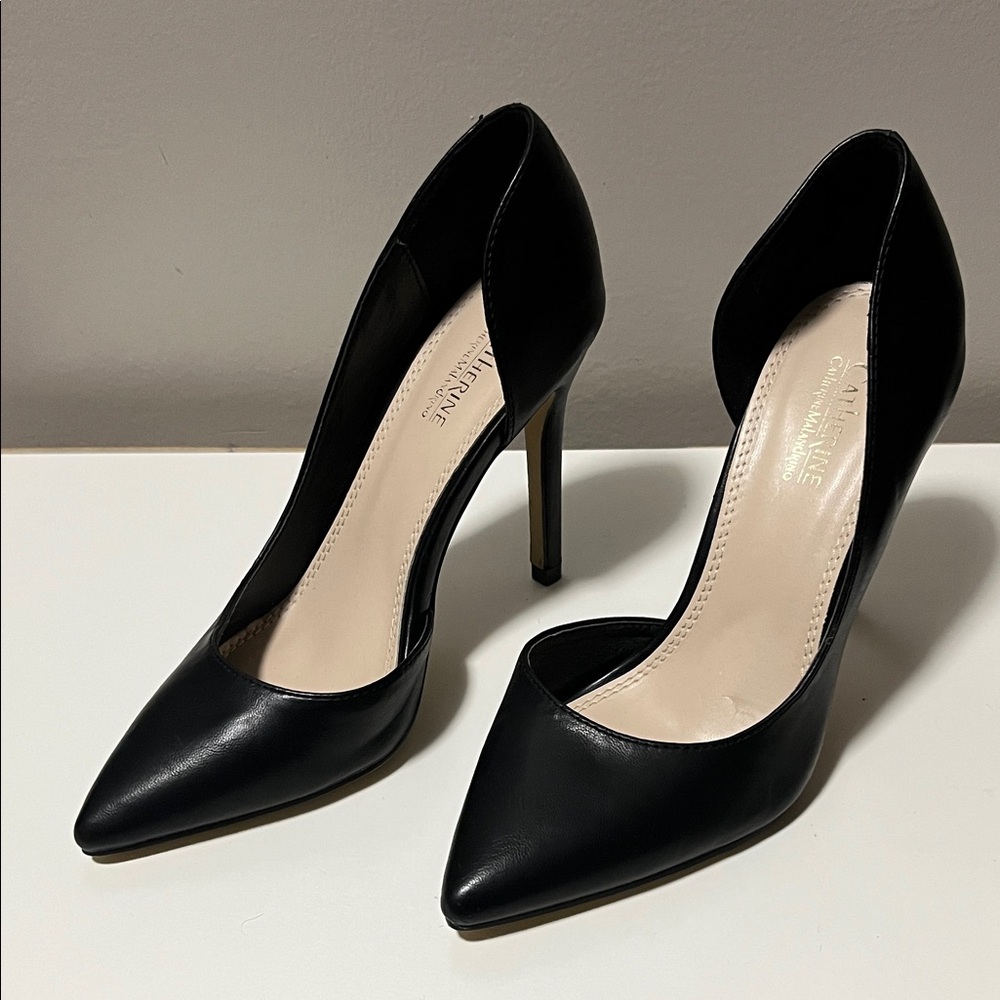 Catherine Malandrino Black Leather D’OrsayHeels